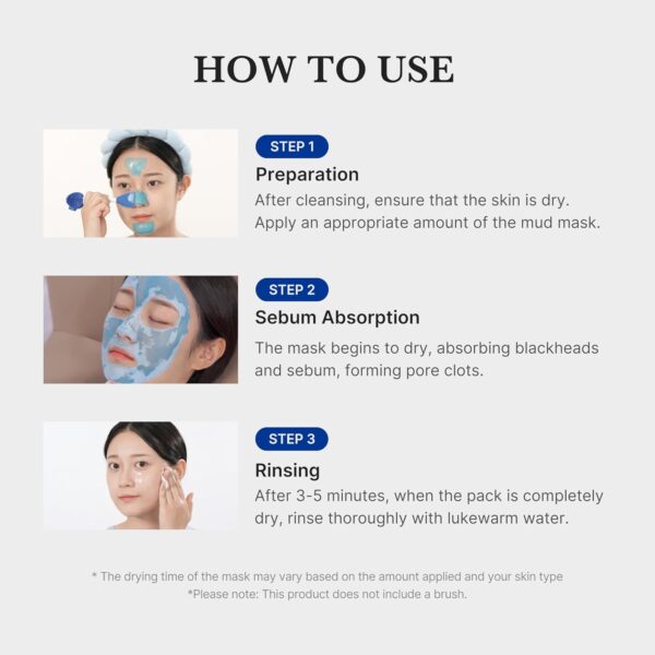 Medicube Zero Pore Blackhead Mud Facial Mask - 3 Minute Quick Dry Formula - Image 5